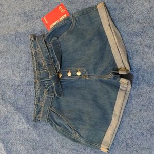 Wax Jean Denim Shorts